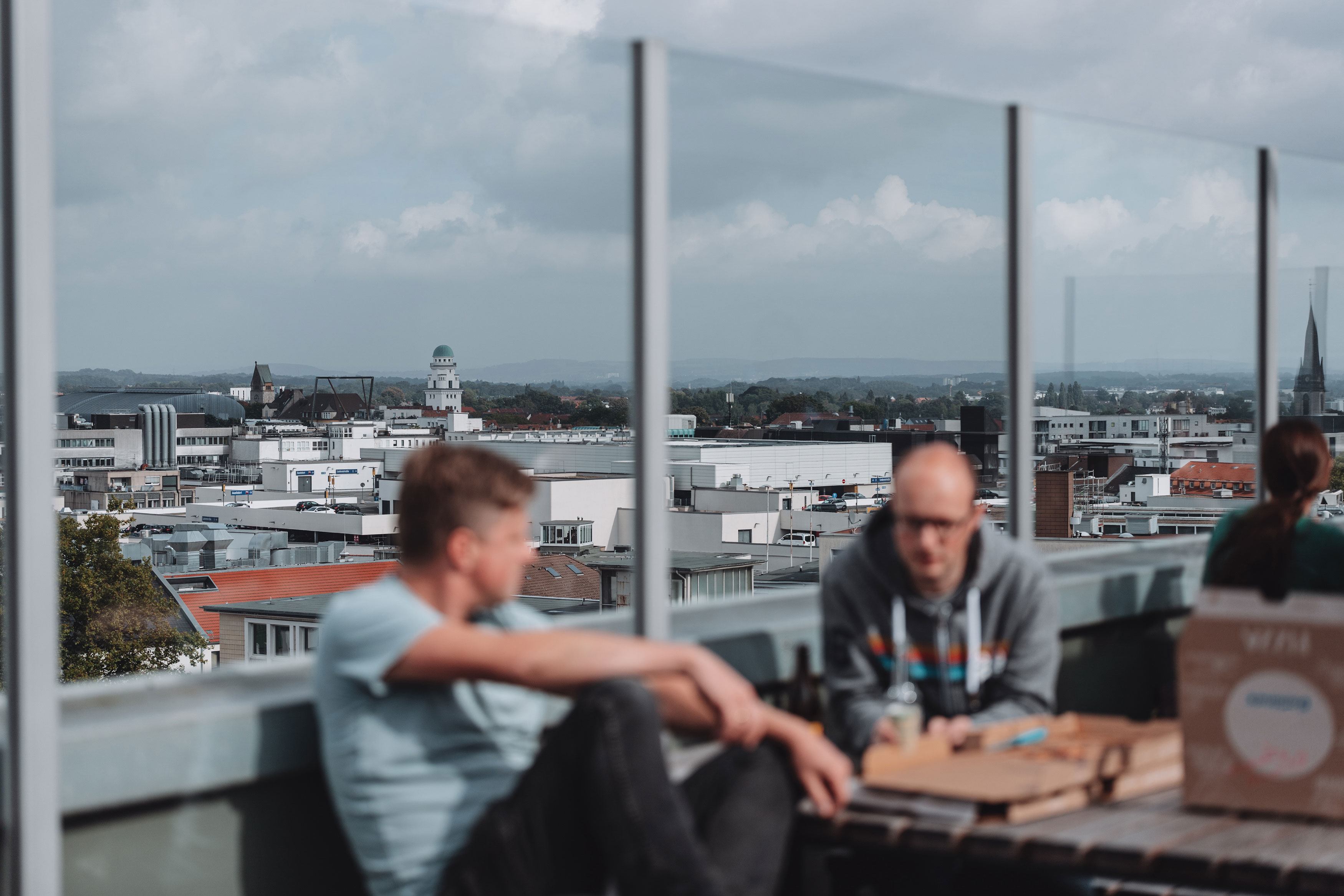 pause auf der dachterrasse